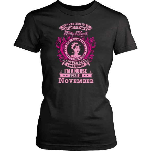 November Born Good Heart Nurse Shirt, Hoodie & Tank