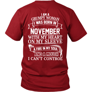 Limited Edition November Grumpy Women White Back Print
