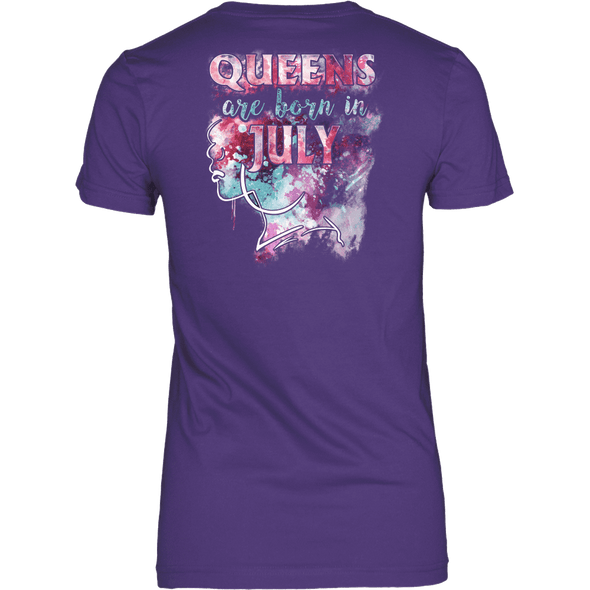 **Limited Edition** July Born Queen Back Print Shirt