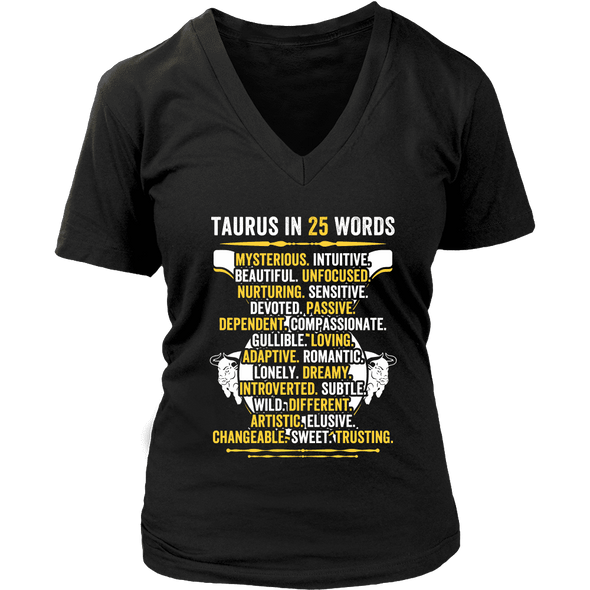 Describe Taurus In 25 Words Shirt, Taurus Shirt, Hoodie & Tank