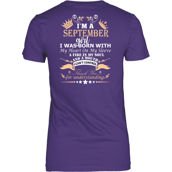 Save $10 Today (Offer Ends Soon) - September Born Girl Back Printed***Limited Edition*** Shirts