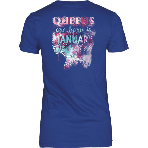 **Limited Edition** January Born Queens Back Print Shirt