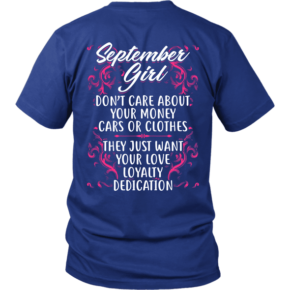 Limited Edition ***September Girl Don't Care About Money*** Shirts & Hoodies