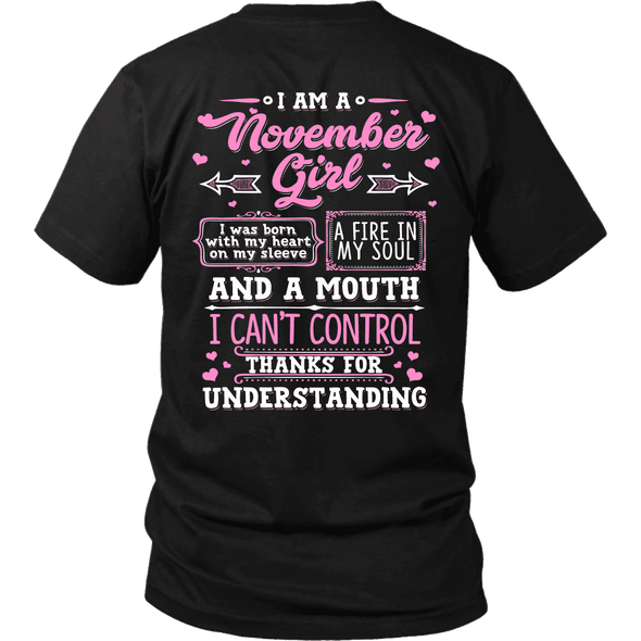 Limited Edition **November Girl With Heart On Sleeve*** Shirts & Hoodies