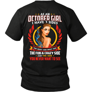 Limited Edition **October Girl 3 - Sided** Shirts & Hoodies