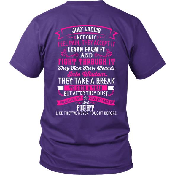 Limited Edition ***July Ladies*** Back Print Shirts & Hoodies