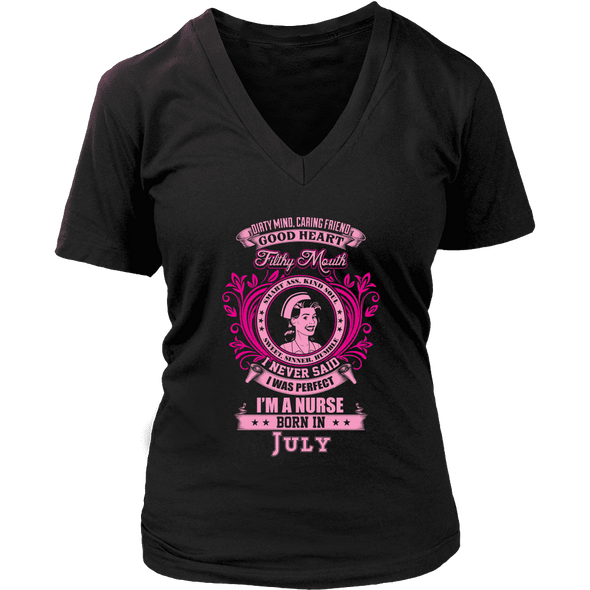 July Born Good Heart Nurse Shirt, Hoodie & Tank