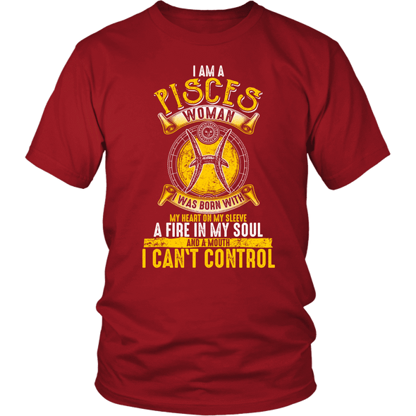 I Am A Pisces Woman Shirt Yellow Print, Hoodie & Tank