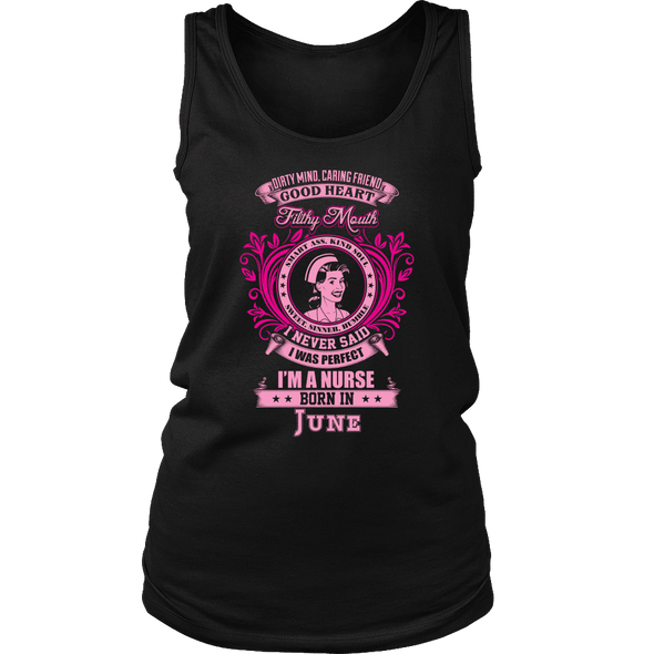 June Born Good Heart Nurse Shirt, Hoodie & Tank