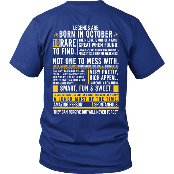 Legends Are Born In October ***Limited Edition Shirt***