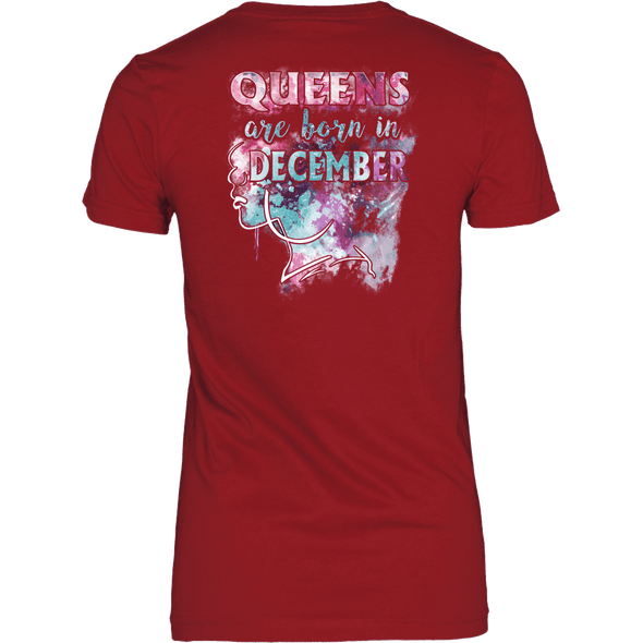 **Limited Edition** December Born Queens Back Print Shirt