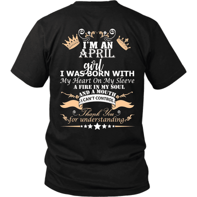 April Born Girl Back Printed ***Limited Edition*** Shirts