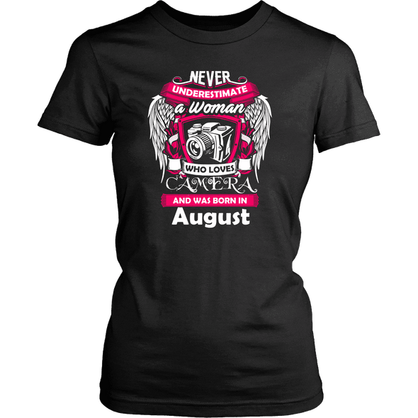 August Women Who Loves Camera Shirt, Hoodie & Tank