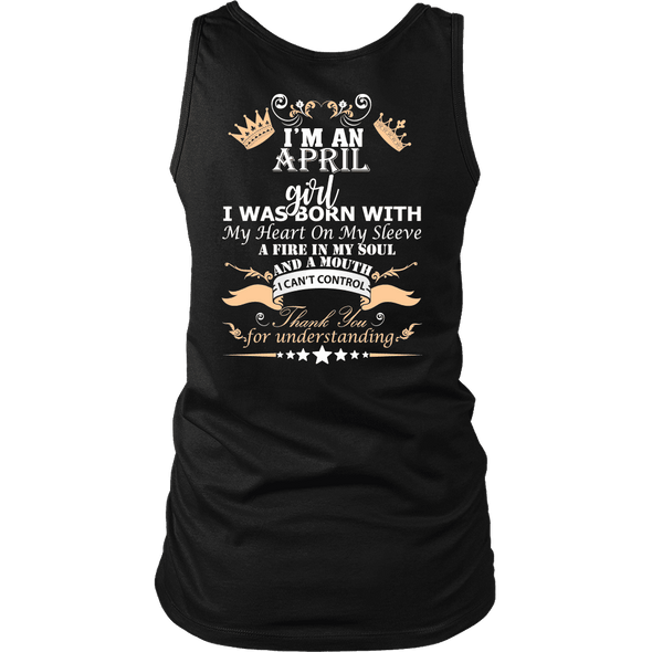 April Born Girl Back Printed ***Limited Edition*** Shirts