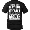 Limited Edition **May Guy Heart On Sleeve Back Print*** Shirts & Hoodies