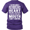 Limited Edition **October Guy Heart On Sleeve Back Print*** Shirts & Hoodies