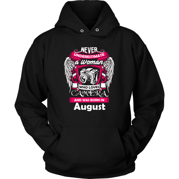August Women Who Loves Camera Shirt, Hoodie & Tank