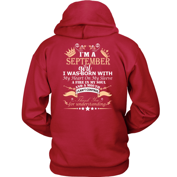 Save $10 Today (Offer Ends Soon) - September Born Girl Back Printed***Limited Edition*** Shirts
