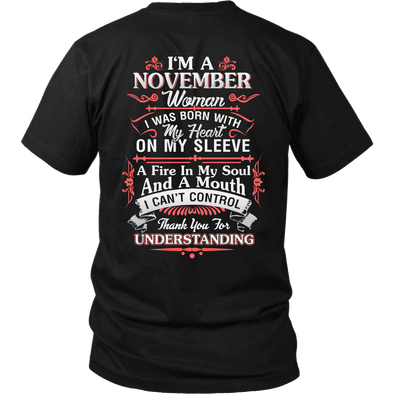 Limited Edition **November Women Heart On Sleeve** Shirts & Hoodies