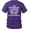 Limited Edition ***November Girl Peace Love*** Shirts & Hoodies