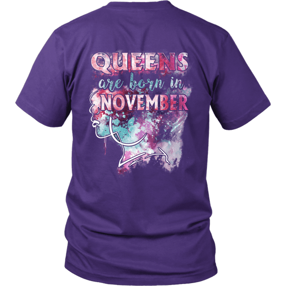 **Limited Edition** November  Born Queen Back Print Shirt