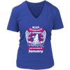 January Women Who Loves Pitbull Shirt, Hoodie & Tank