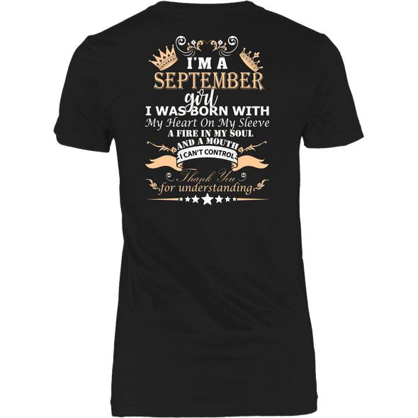 Save $10 Today (Offer Ends Soon) - September Born Girl Back Printed***Limited Edition*** Shirts