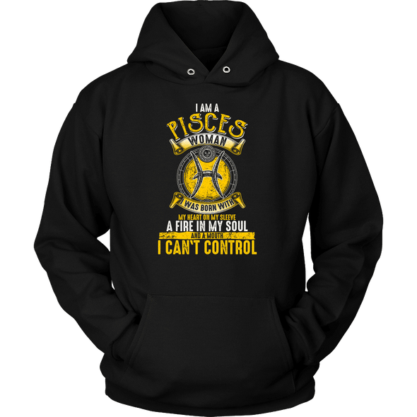 I Am A Pisces Woman Shirt Yellow Print, Hoodie & Tank