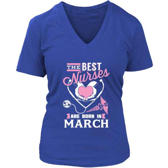 Best Nurses Are Born In March Women Shirts, Hoodie & Tank