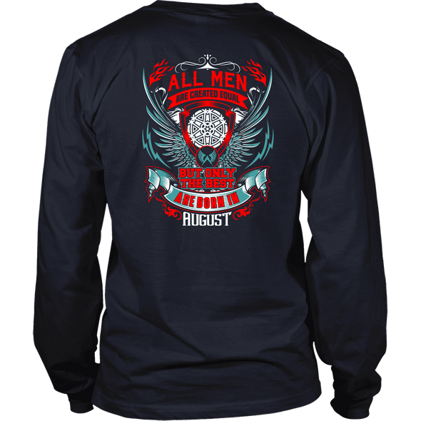 Best Men Are Born In August Back Print Shirt, Hoodie & Tank