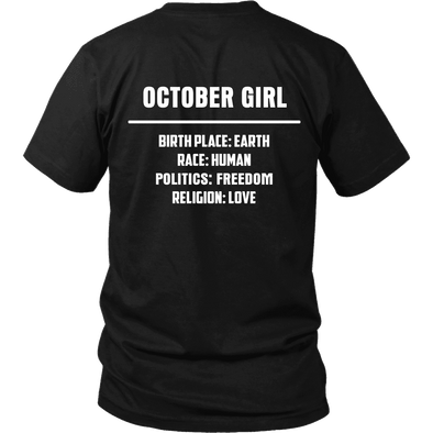 Limited Edition **October Girl Birth Place** Shirts & Hoodies