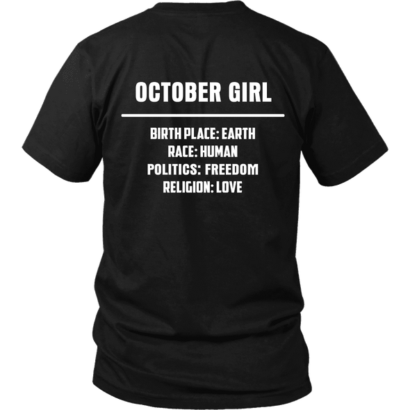 Limited Edition **October Girl Birth Place** Shirts & Hoodies
