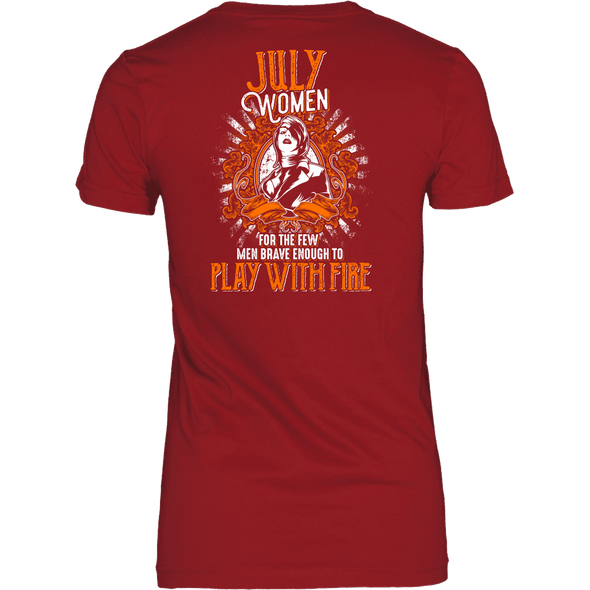 Limited Edition July Women Play With Fire Back Print Shirt
