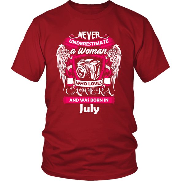 July Women Who Loves Camera Shirt, Hoodie & Tank