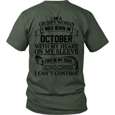 Limited Edition October Grumpy Women Black Back Print