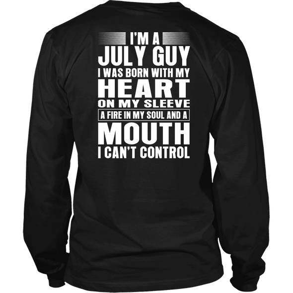 Limited Edition ** July Guy Heart On Sleeve Back Print*** Shirts & Hoodies