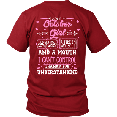 Limited Edition **October Girl With Heart On Sleeve** Shirts & Hoodies