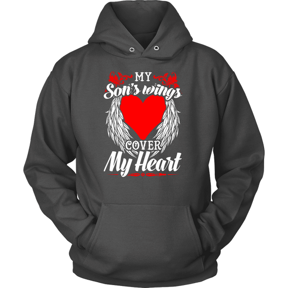 My Sons Wings Cover My Heart Shirts, Hoodie & Tank