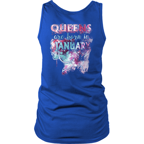 **Limited Edition** January Born Queens Back Print Shirt