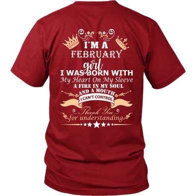 Save $10 Today (Offer Ends Soon) - February Born Girl Back Printed***Limited Edition*** Shirts