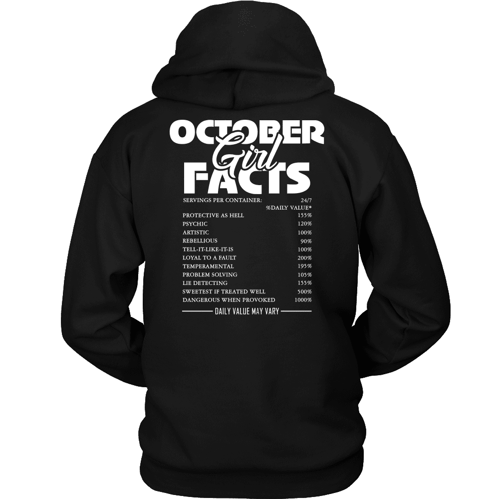 Limited Edition October Girl Facts Hoodies StylishGears