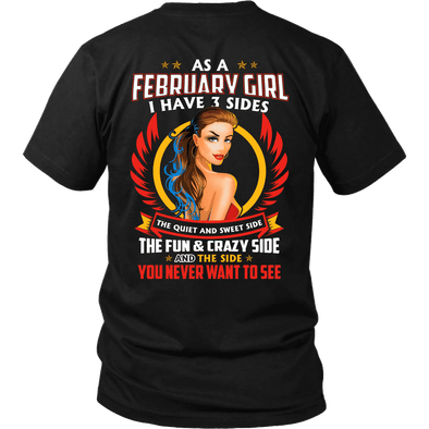 Limited Edition ***February Girl 3 - Sided*** Shirts & Hoodies