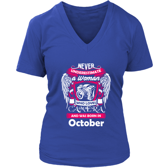 October Women Who Loves Camera Shirts, Hoodie & Tank