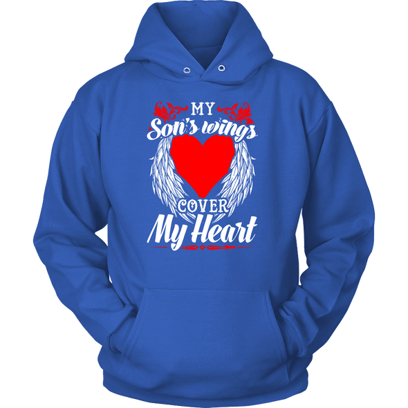 My Sons Wings Cover My Heart Shirts, Hoodie & Tank