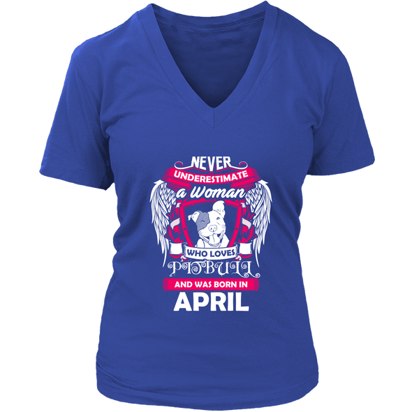 April Women Who Loves Pitbull Shirt, Hoodie & Tank