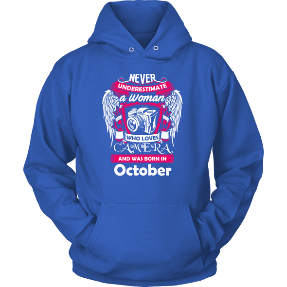 October Women Who Loves Camera Shirts, Hoodie & Tank