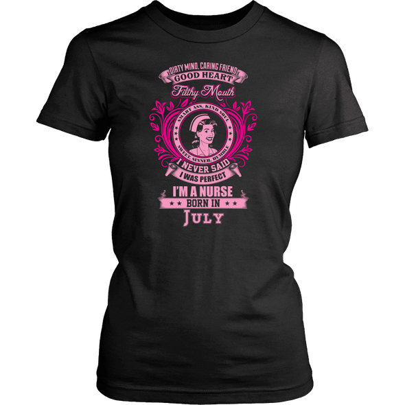July Born Good Heart Nurse Shirt, Hoodie & Tank