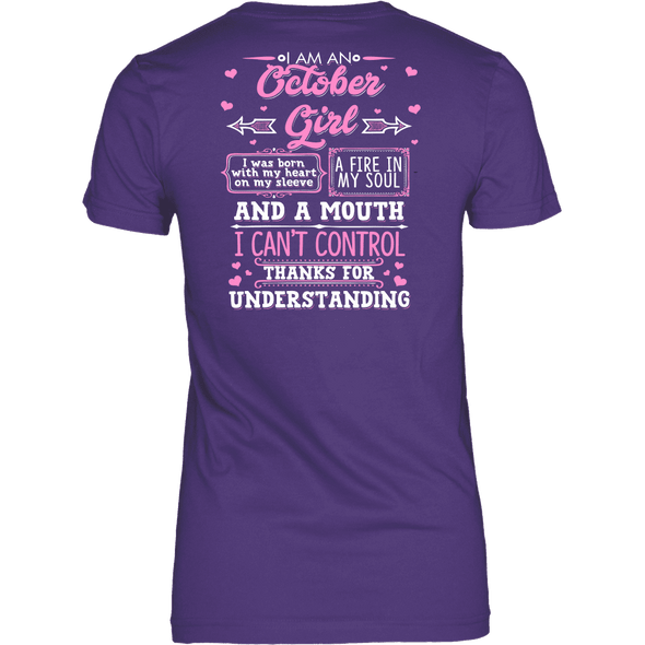 Limited Edition **October Girl With Heart On Sleeve** Shirts & Hoodies