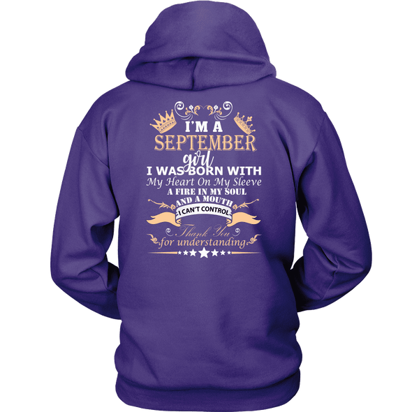Save $10 Today (Offer Ends Soon) - September Born Girl Back Printed***Limited Edition*** Shirts