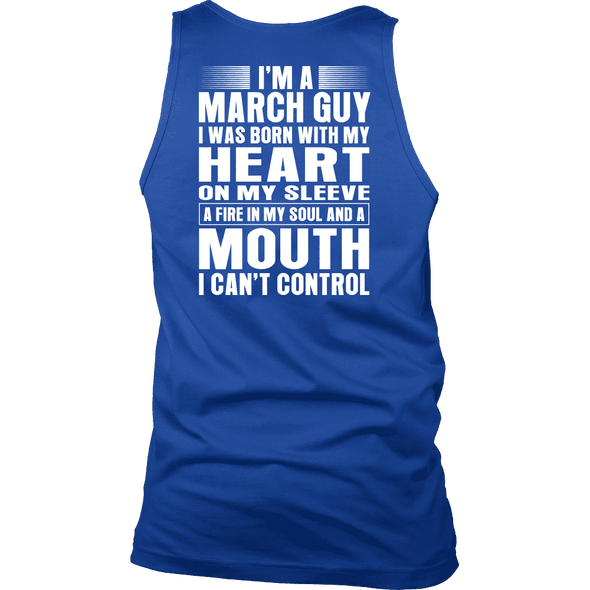 Limited Edition **March Guy Heart On Sleeve Back Print*** Shirts & Hoodies